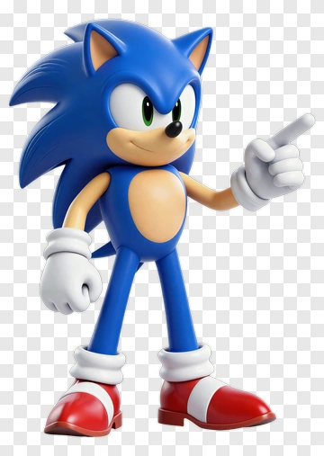 Sonic The Hedgehog Pointing Forward PNG
