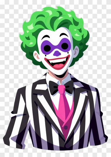 Joker In Striped Suit PNG