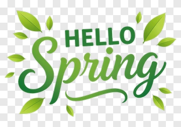 Hello Spring Greeting PNG