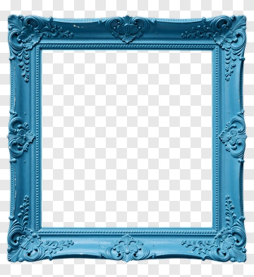 Blue Ornate Frame PNG