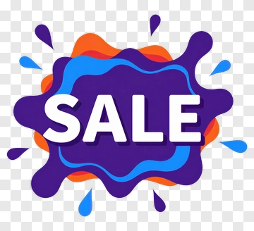 Sale Splash Design PNG