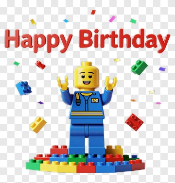 LEGO Minifigure Happy Birthday PNG