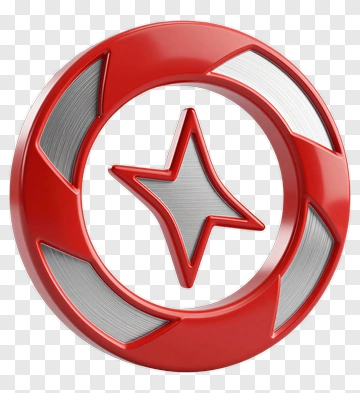 Red Star Circular Emblem PNG