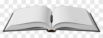 Open Book With Blank Pages PNG