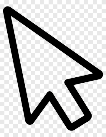 Black And White Cursor Icon PNG