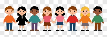 Children Holding Hands Together PNG