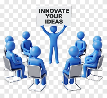 Blue 3D People In Meeting PNG