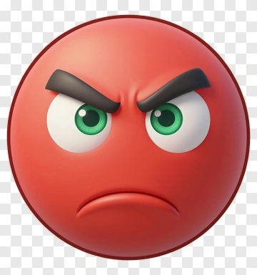 Angry Red Emoji Face PNG