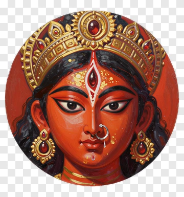 Portrait Of The Goddess Durga PNG