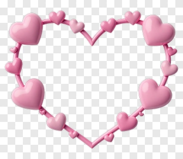 Pink Heart Shape Love Symbol PNG