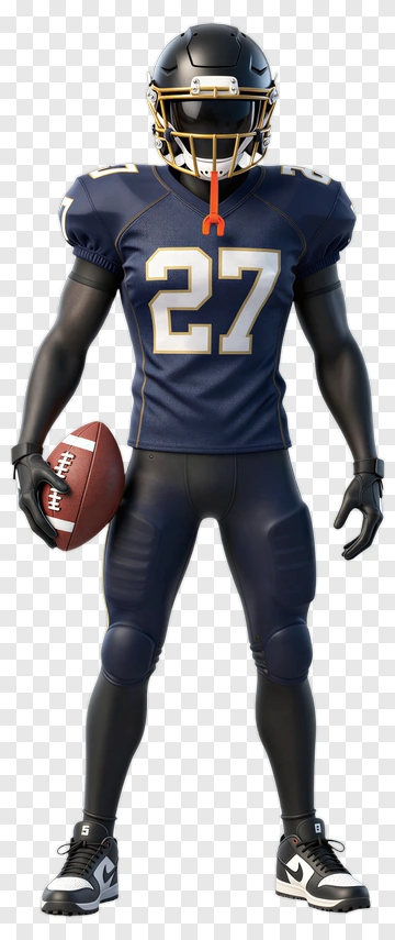 American Football Player In Uniform PNG