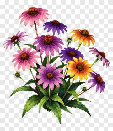 Vibrant Flower Bouquet PNG