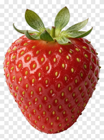 Fresh Strawberry With Green Leaves PNG