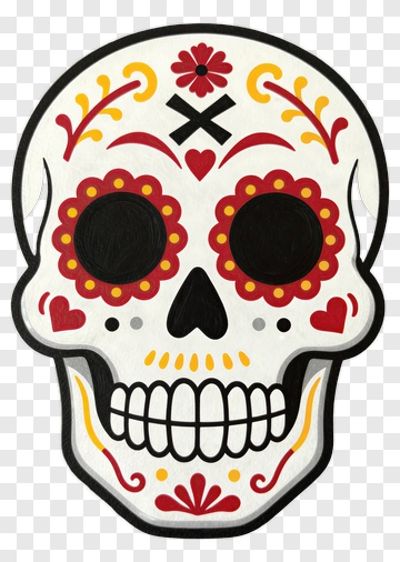 Decorative Sugar Skull PNG