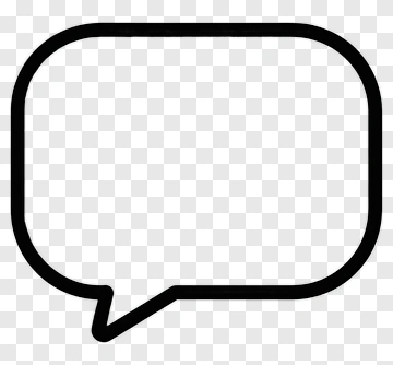 Black Speech Bubble Outline PNG