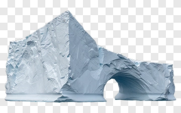 Large Iceberg With Natural Arch PNG