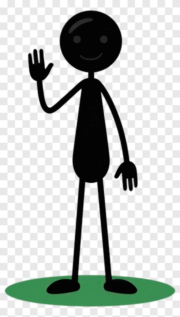 Stick Figure Waving PNG