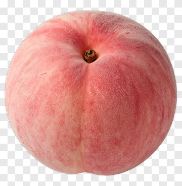 Fresh Peach With Soft Pink Skin PNG