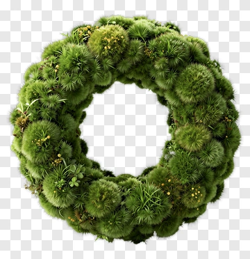 Green Wreath Made Of Foliage PNG