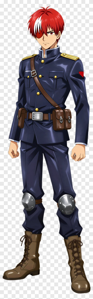 Shoto Todoroki In Military Uniform PNG