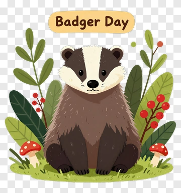 Badger Day PNG