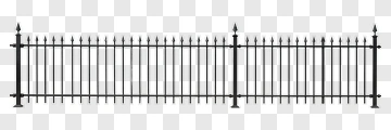 Black Metal Fence PNG