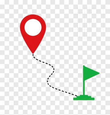 Location Pin Leading To Golf Flag PNG