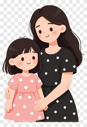 Mother And Daughter Holding Hands PNG