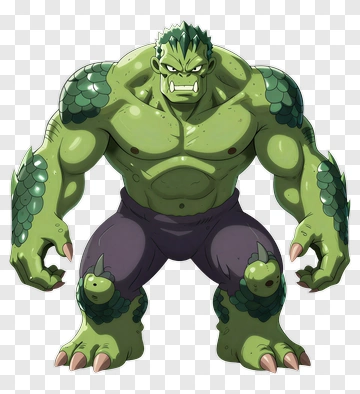 Hulk In Cartoon Style PNG