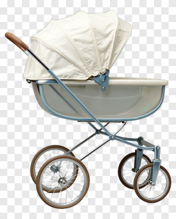 Vintage Baby Carriage With Canopy PNG
