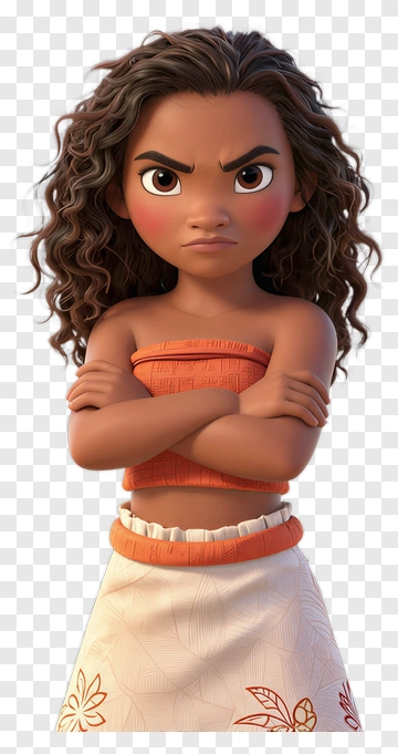 Moana With Crossed Arms PNG