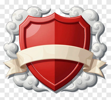Red Shield With Ribbon PNG