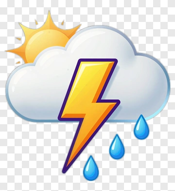 Thunderstorm With Sun And Rain PNG