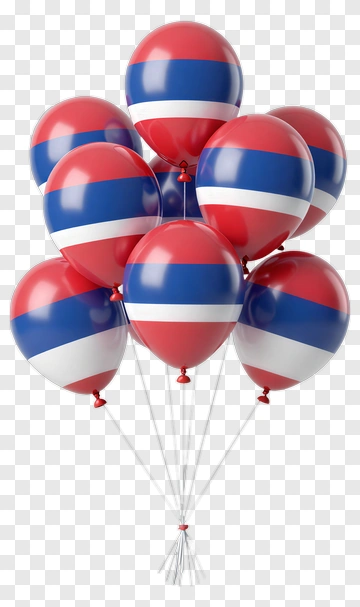 Thai Flag Balloons For Celebration PNG