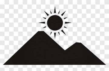 Mountain And Sun Icon PNG