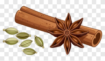 Cinnamon Stick Star Anise And Cardamom PNG