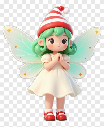 Cute Fairy In Festive Hat PNG