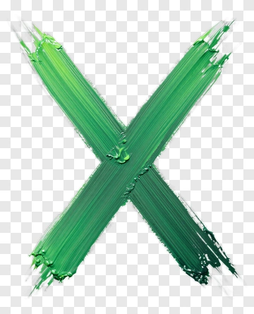 Green Paintbrush X PNG