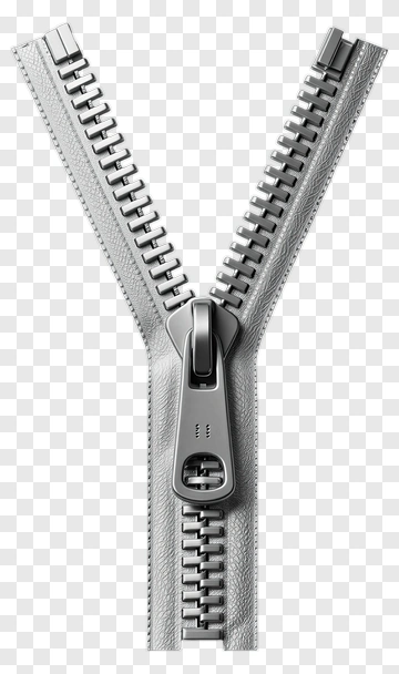 Silver Zipper PNG