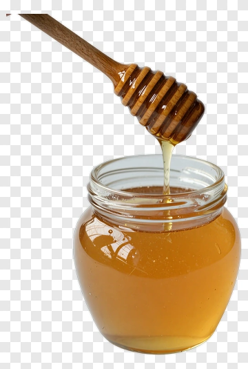 Honey Dripping From A Wooden Dipper PNG