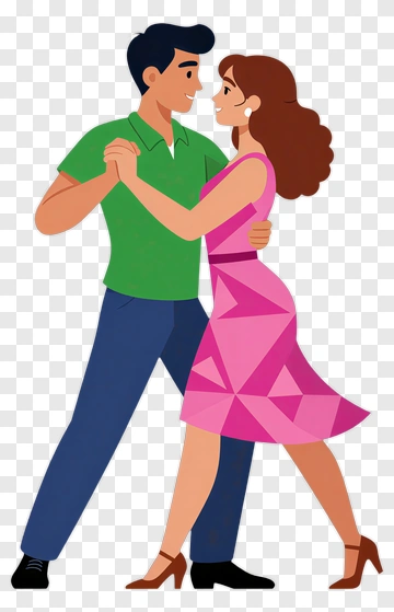 Bachata Dancing Couple PNG