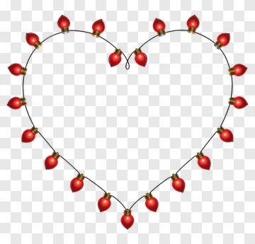 Heart Shaped String Lights PNG