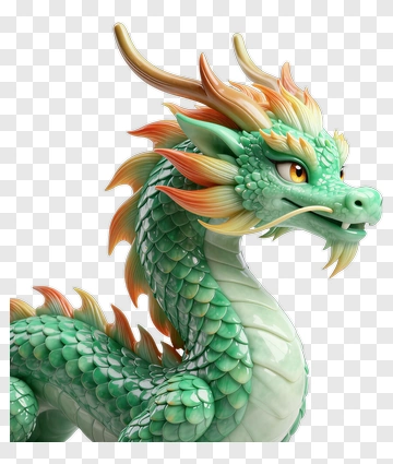 Green Dragon Statue PNG