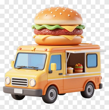 Burger On Food Truck PNG