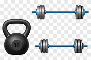 Kettlebell And Dumbbell Set PNG