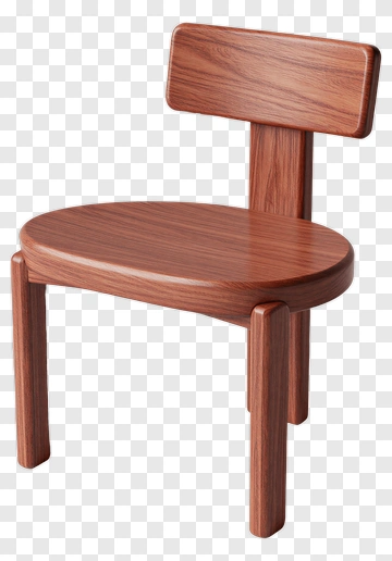 Modern Wooden Chair Design PNG