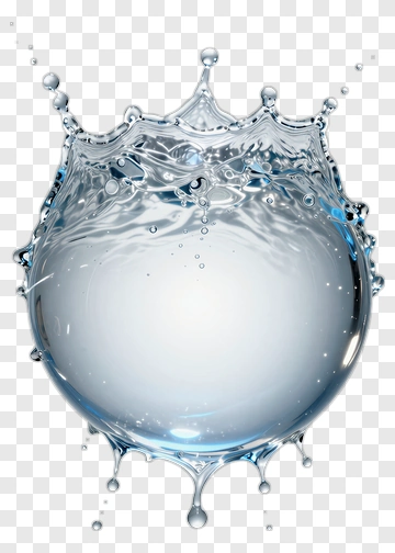 Water Droplet Splash Crown PNG