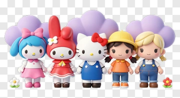 Sanrio Characters And Children PNG