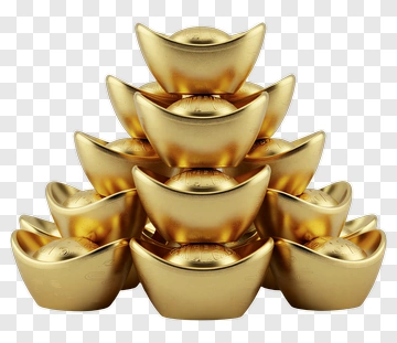 Stack Of Gold Ingots PNG