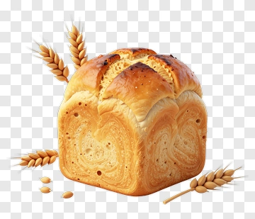 Golden Bread With Wheat PNG